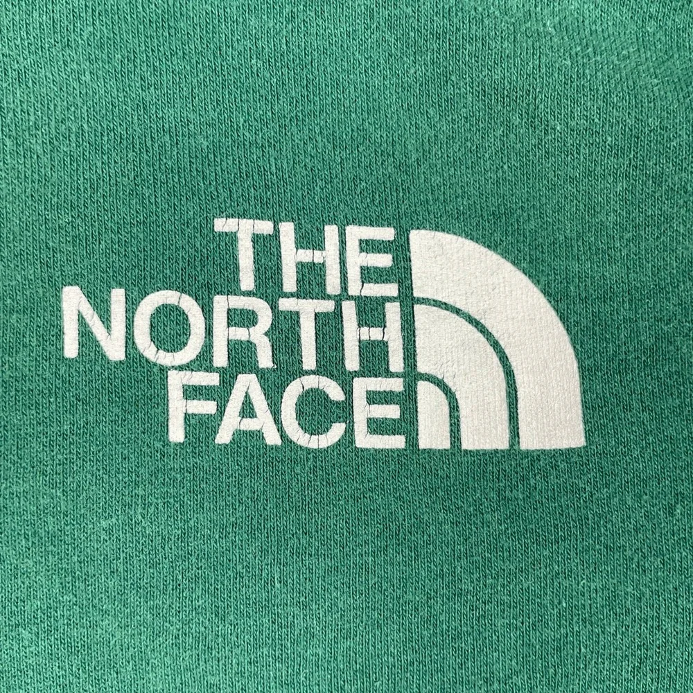 The North Face Hoodie Mens Small Green Never Stop Exploring Box Pullover Fleece